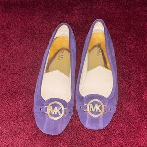 Michael Kors Violet Loafers with Gold Accent